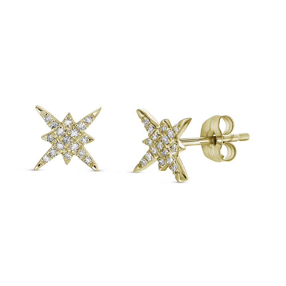 14K Star Stud Earrings