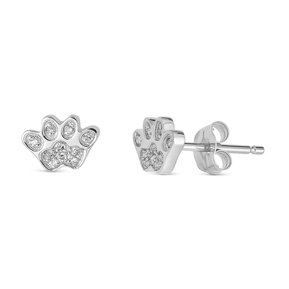 14K Paw Stud Earrings