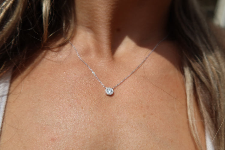 Diamond Halo Necklace