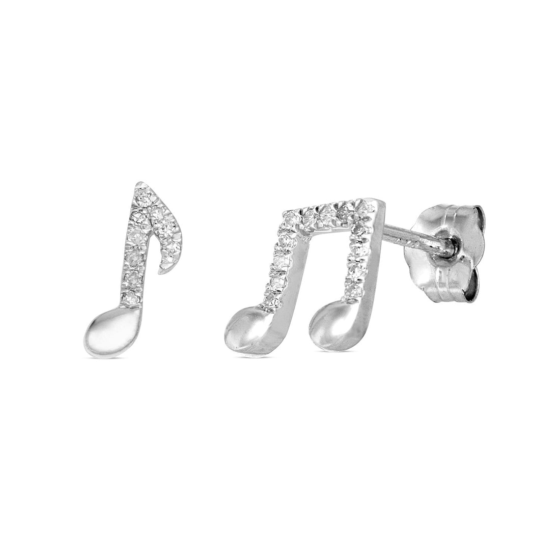 Musical Note Diamond Studs