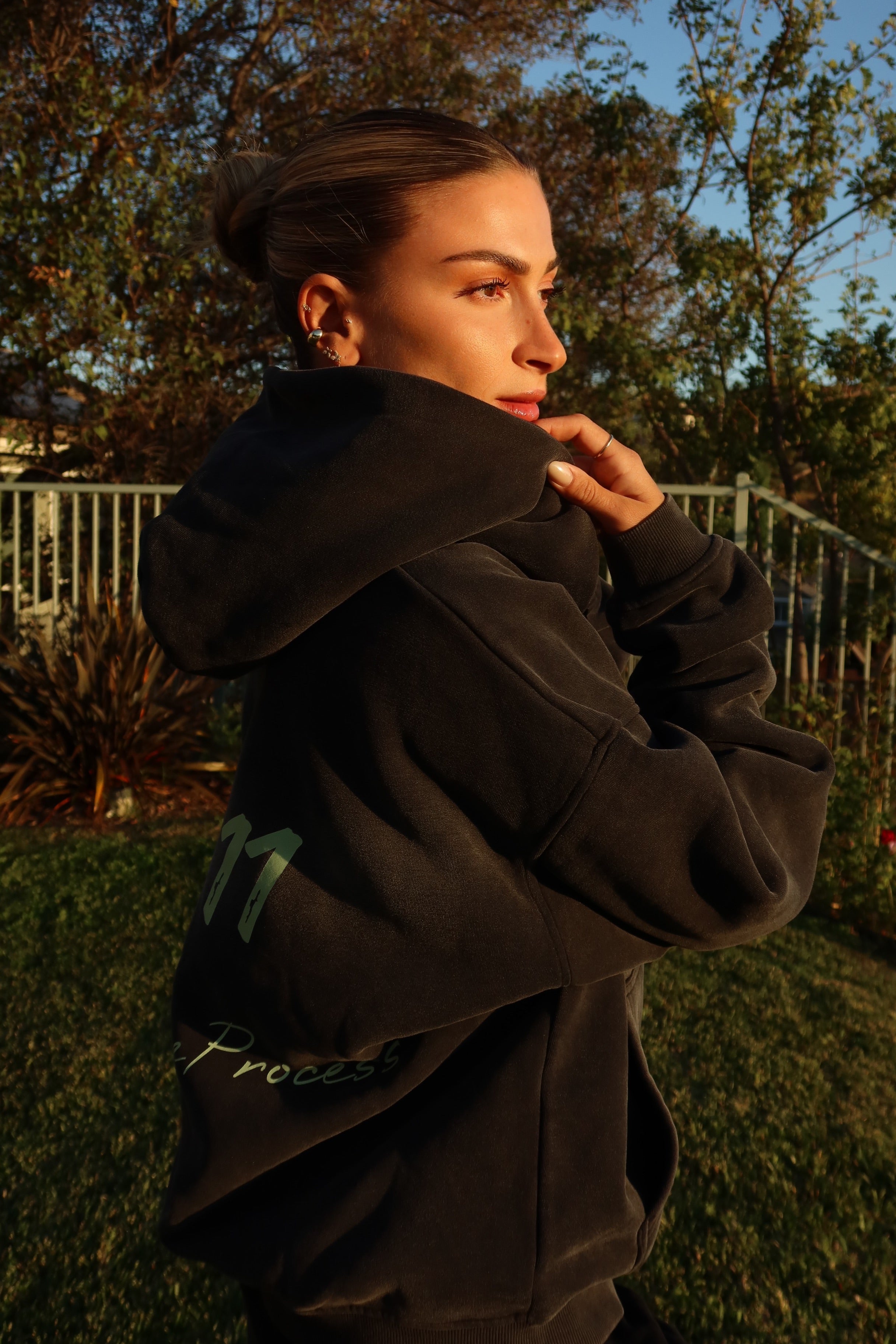 Dainty Double Zip Boxy Hoodie