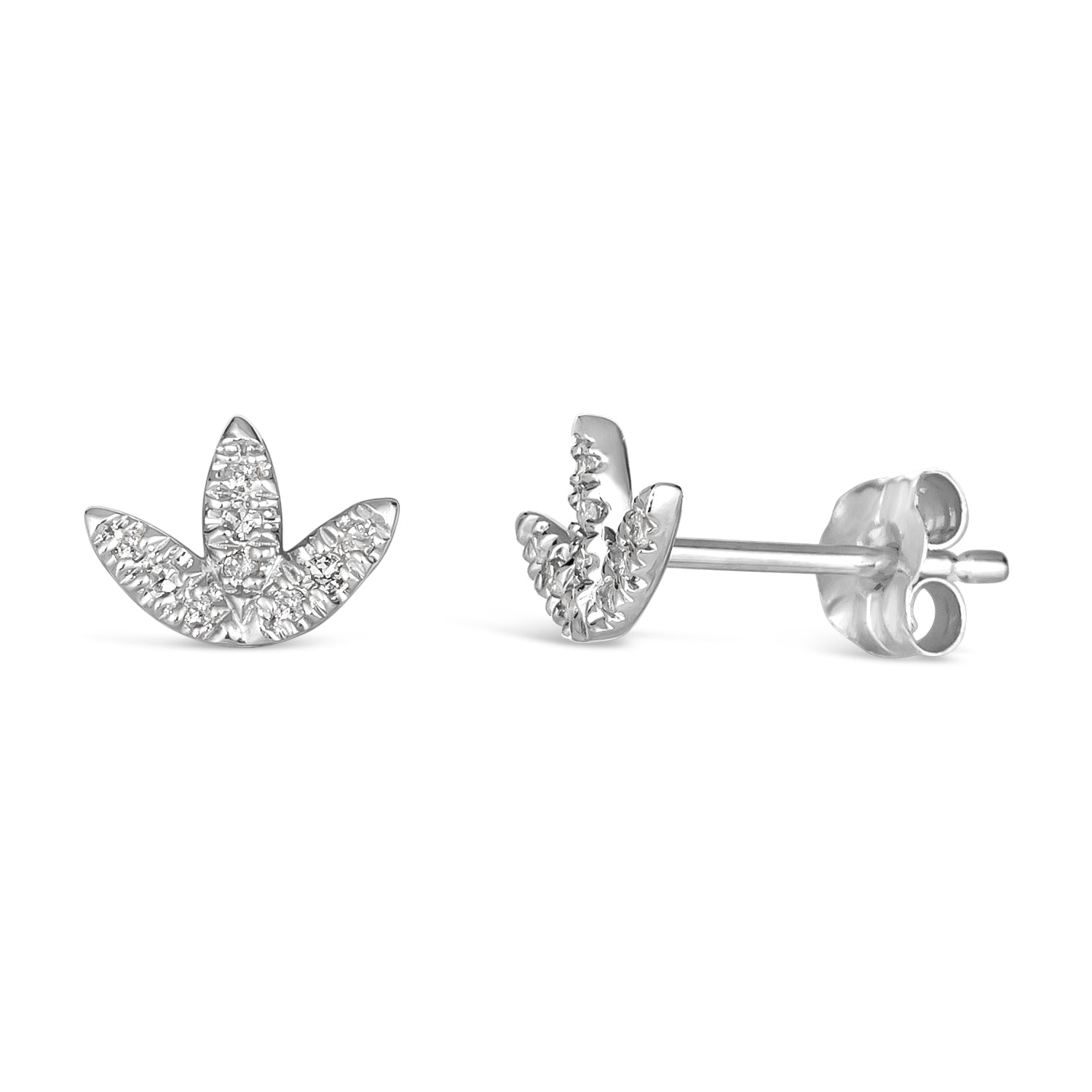 14K Diamond Marquise Cluster Stud Earrings