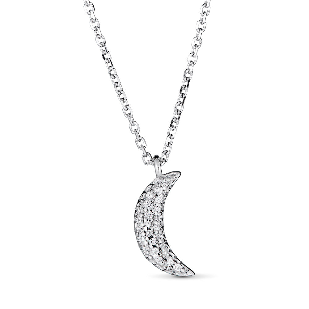 14K Gold Moon Necklace