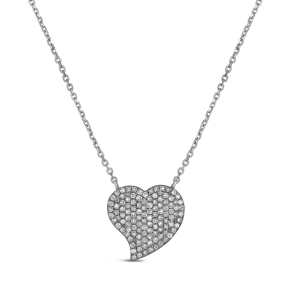 14K Gold Classic Curved Heart Necklace