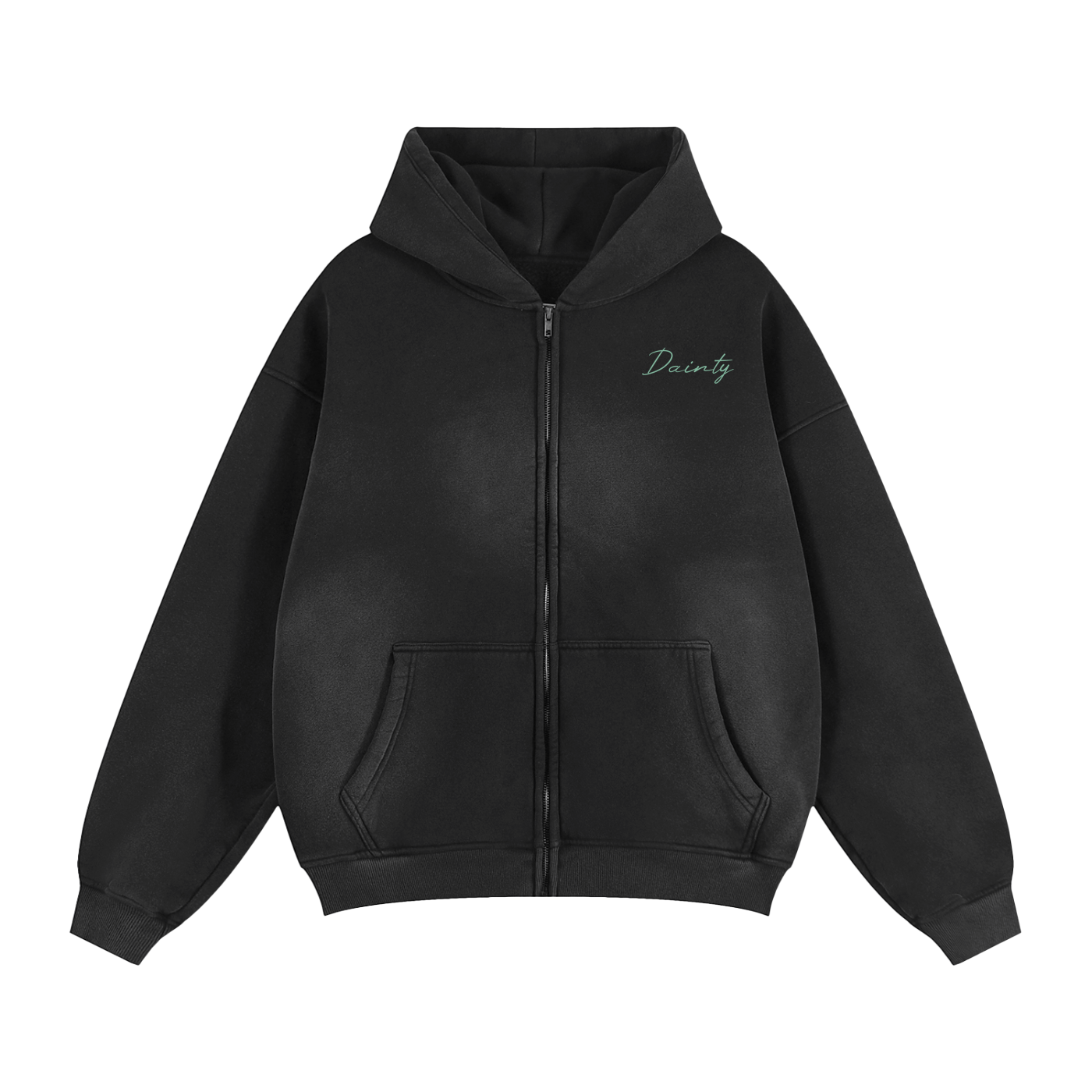 Dainty Double Zip Boxy Hoodie