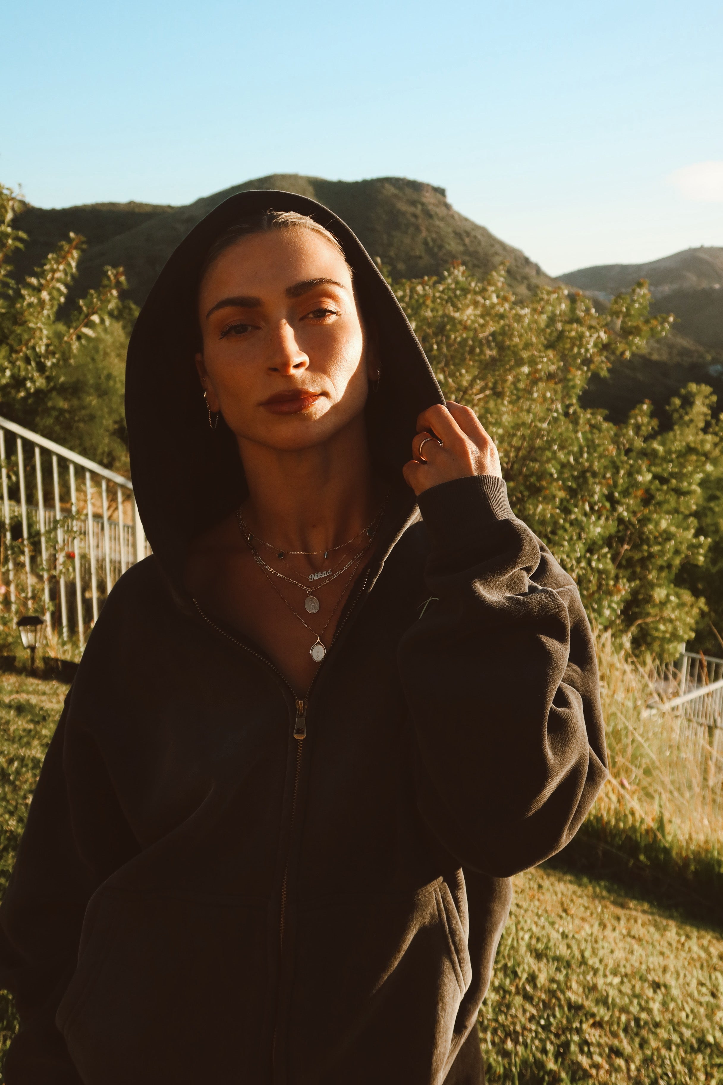 Dainty Double Zip Boxy Hoodie