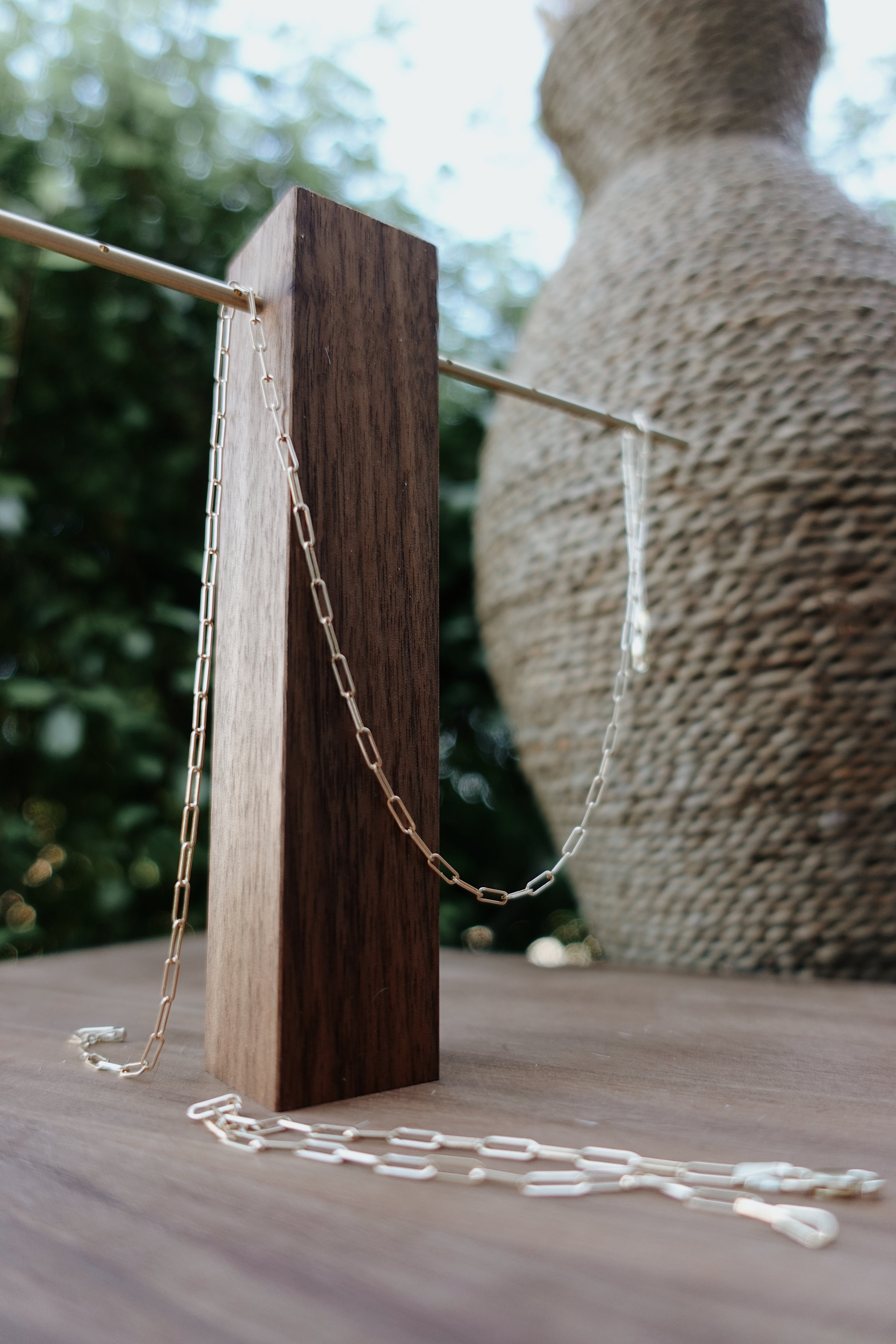 14K Gold Paper Clip Necklace