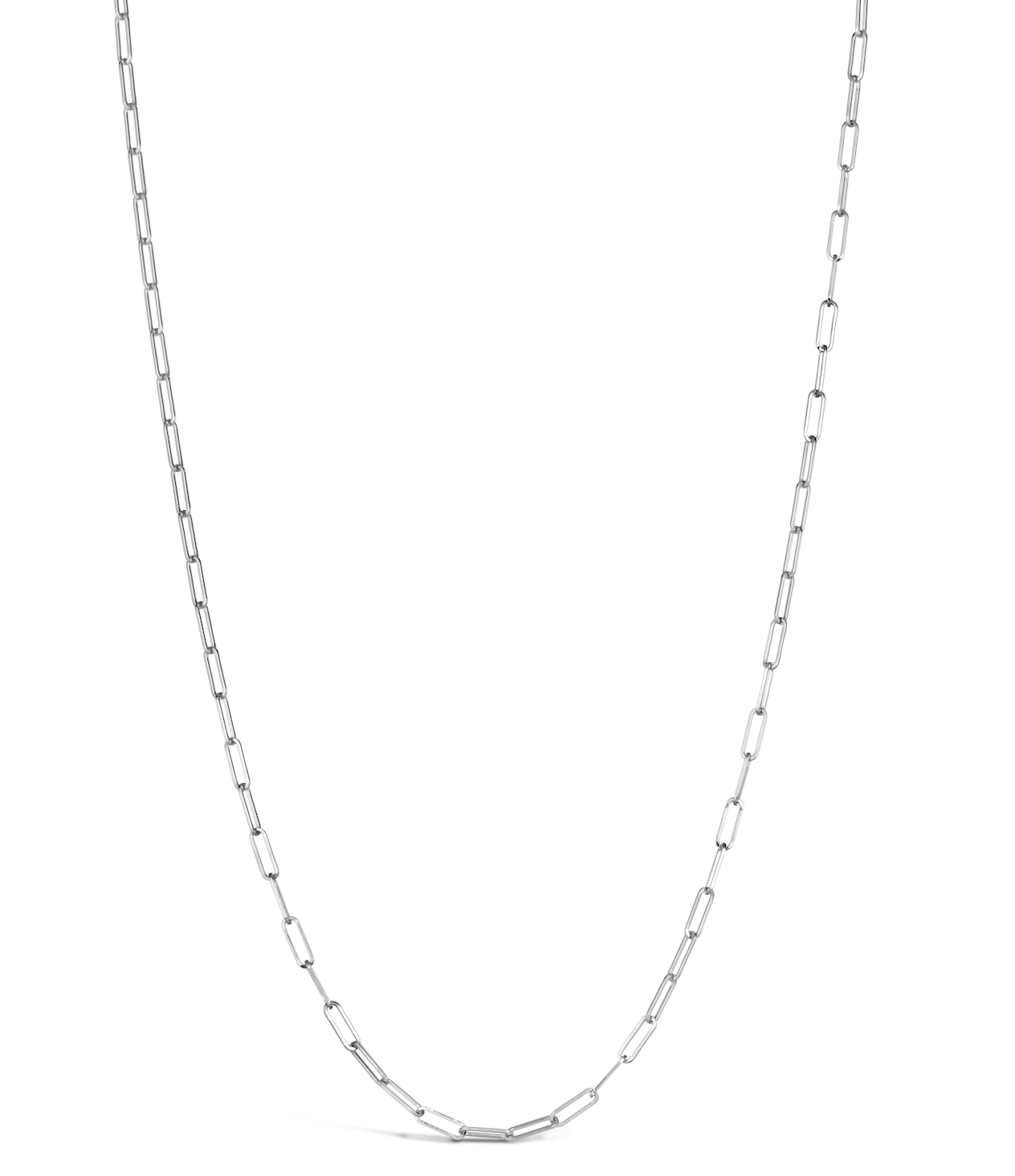 14K Gold Paper Clip Necklace