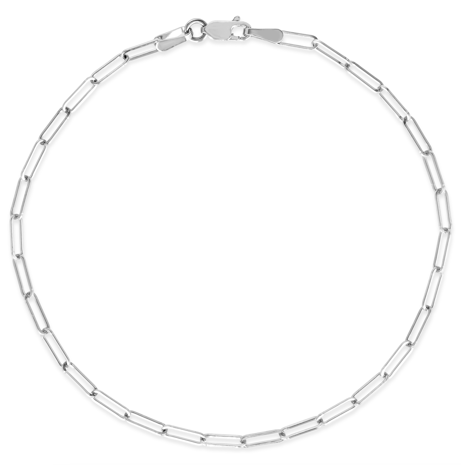 14K Gold Paper Clip Bracelet