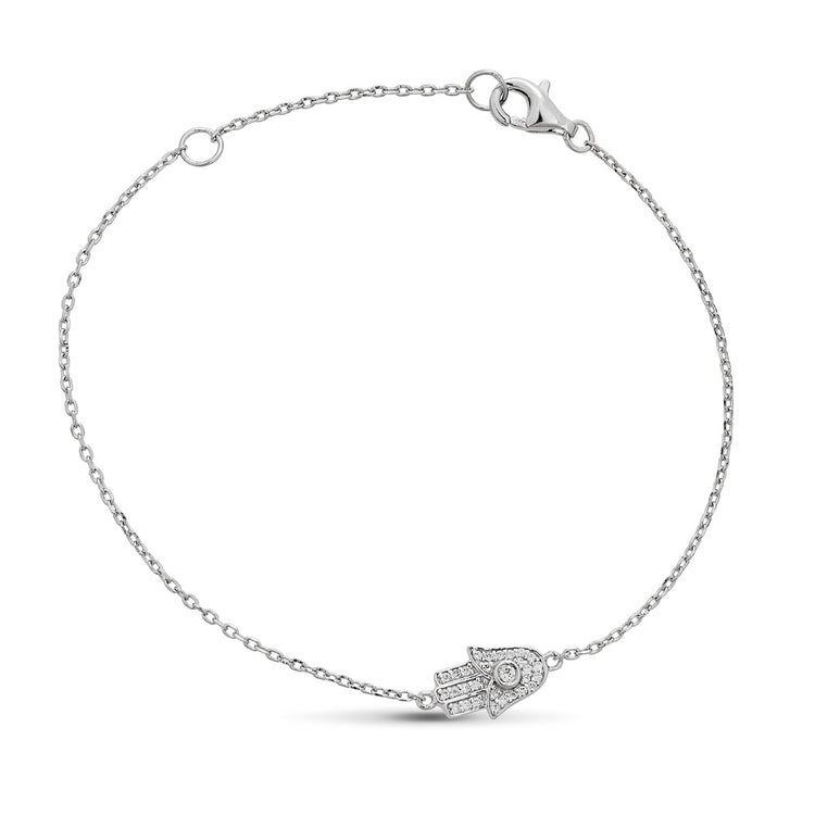 14K Diamond Hamsa Bracelet