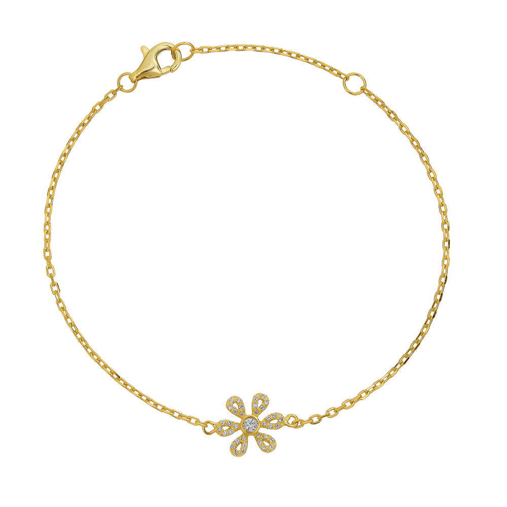14K Flower Bracelet