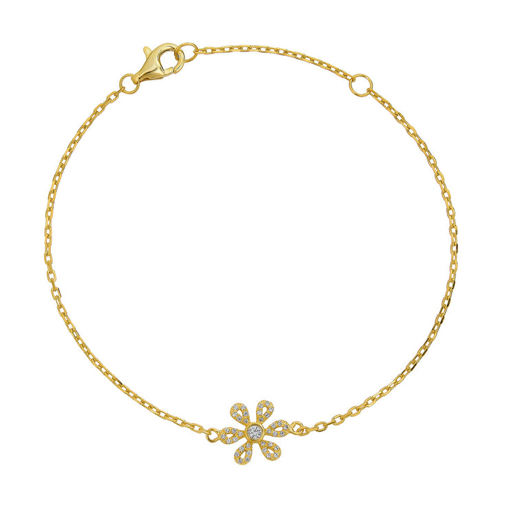 14K Flower Bracelet