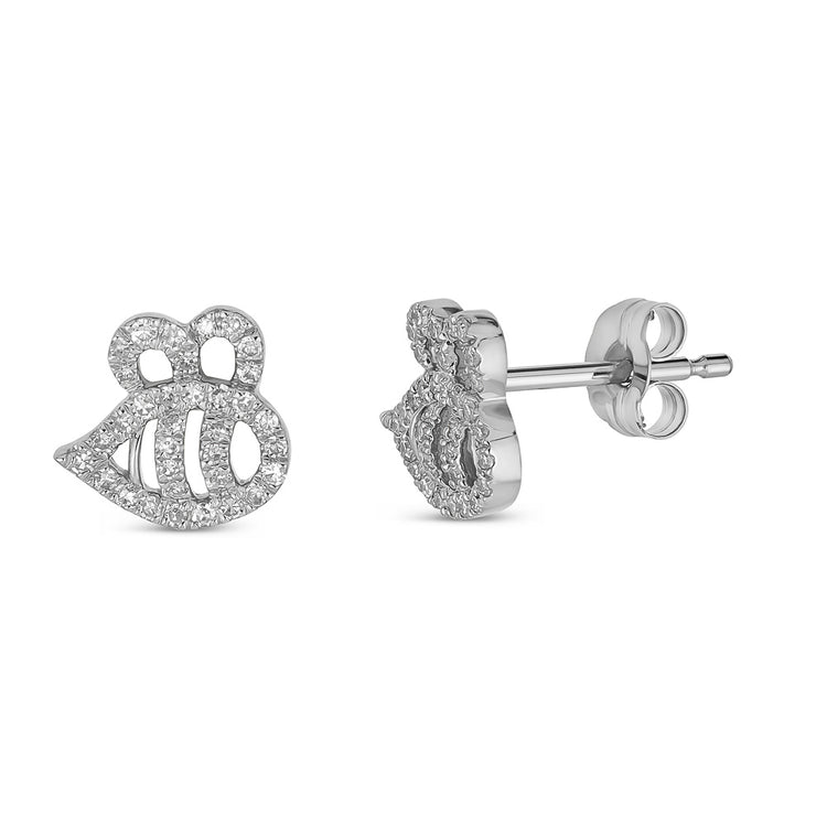 14K Bee Stud Earrings