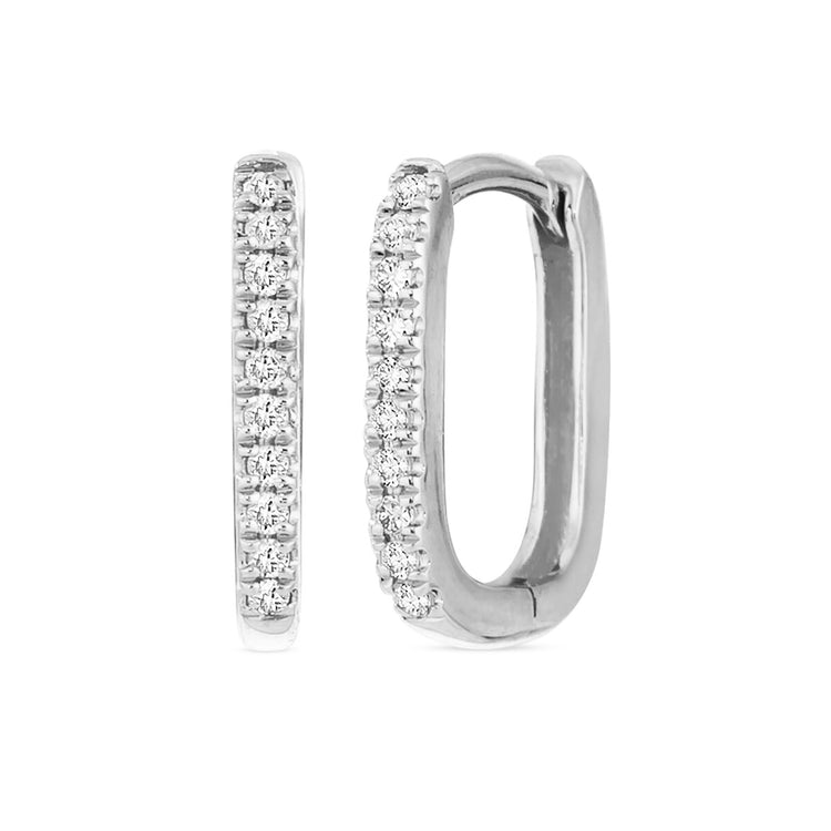 14K Oval Huggie Earrings