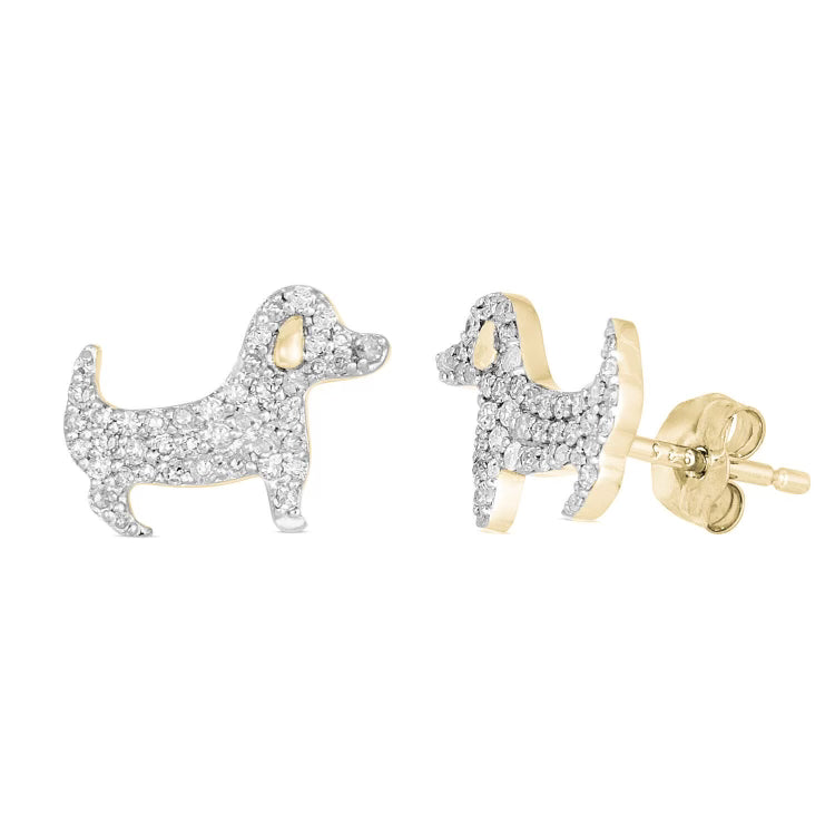 Puppy Diamond Studs