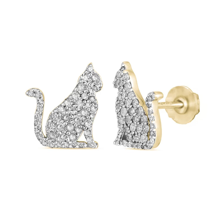 Cat Diamond Studs
