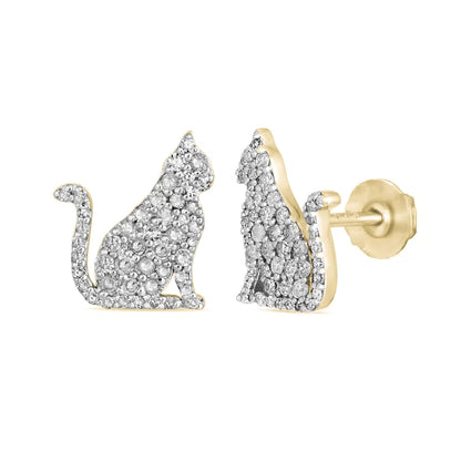 Cat Diamond Studs