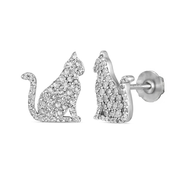 Cat Diamond Studs