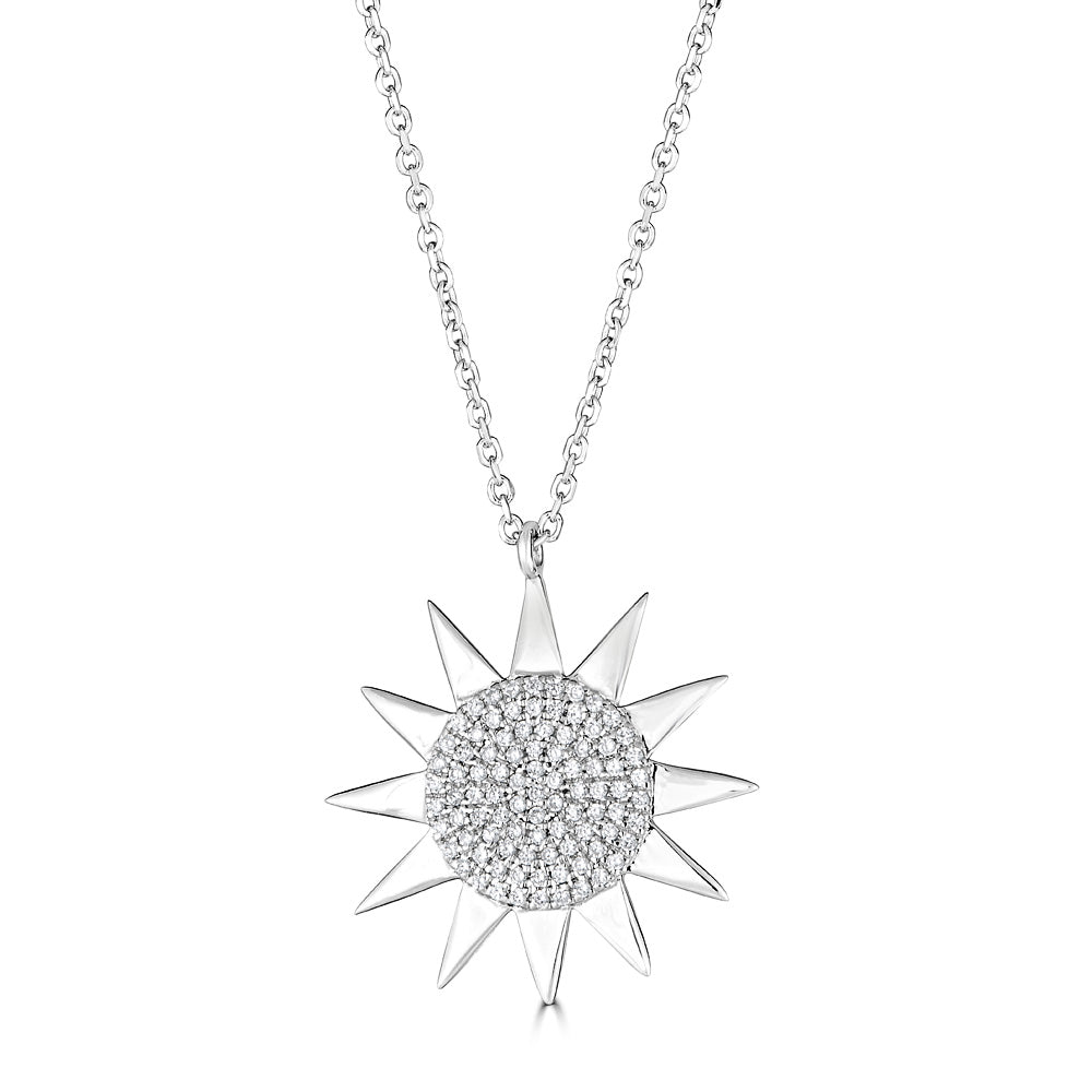 14K Gold Sun Necklace