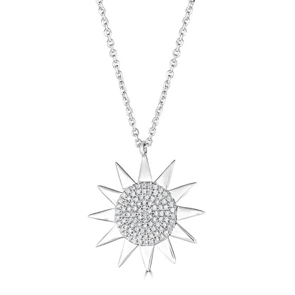 14K Gold Sun Necklace