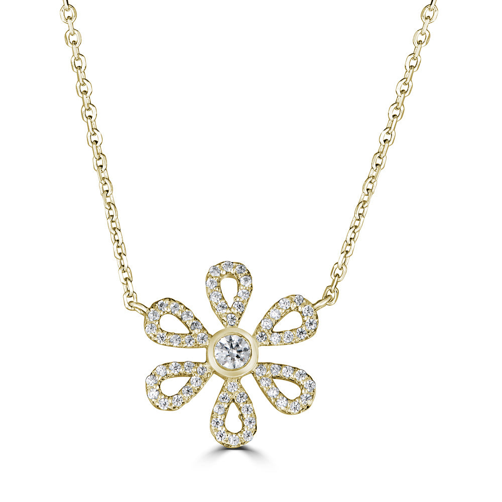 14K Flower Necklace