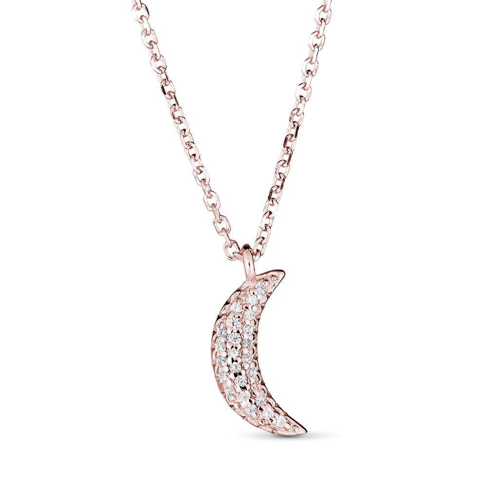 14K Gold Moon Necklace