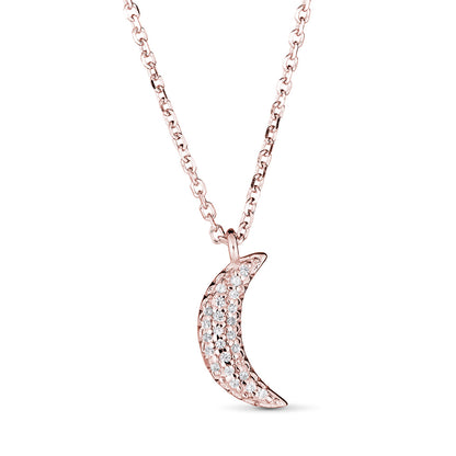 14K Gold Moon Necklace
