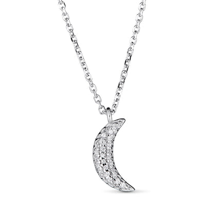 14K Gold Moon Necklace