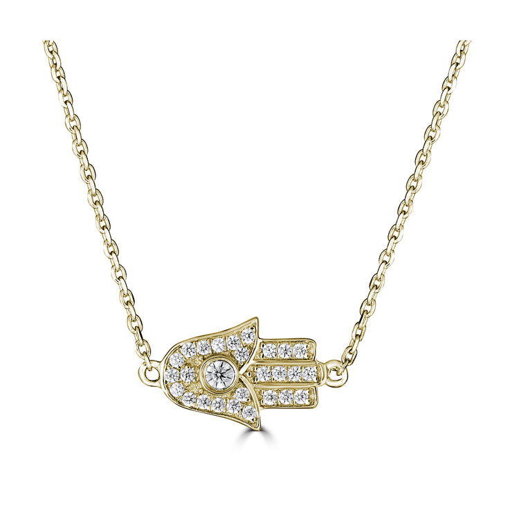 14K Gold Hamsa Necklace