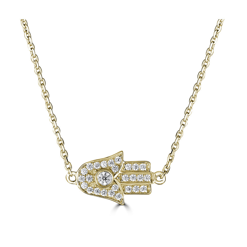 14K Gold Hamsa Necklace