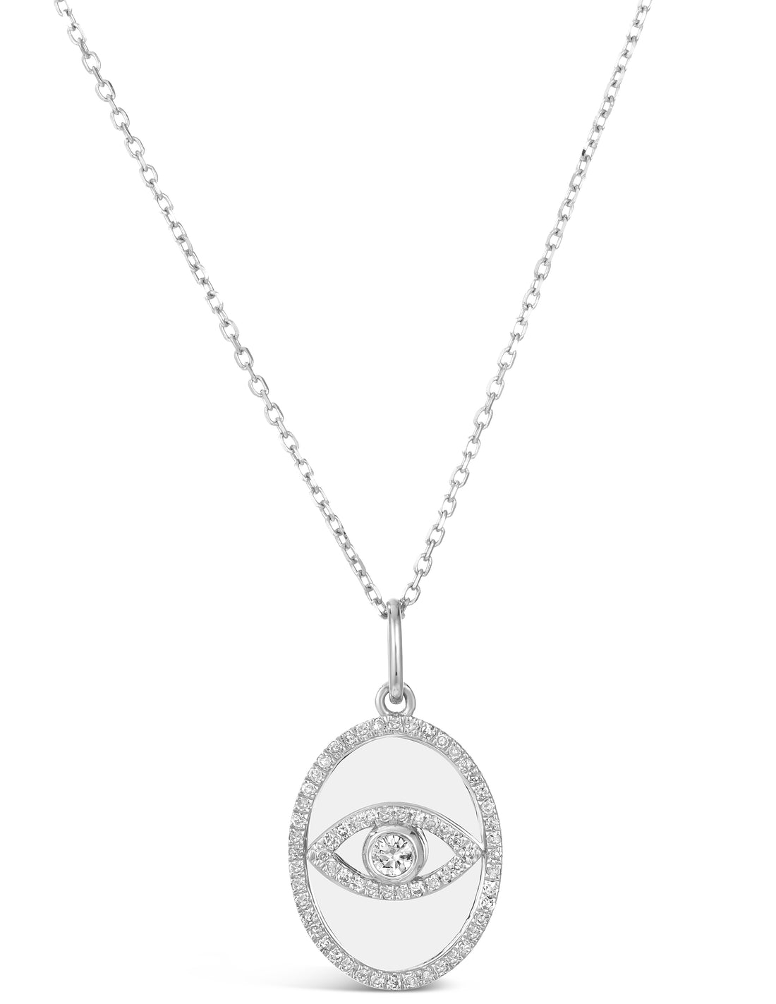 14K Evil Eye Diamond Necklace