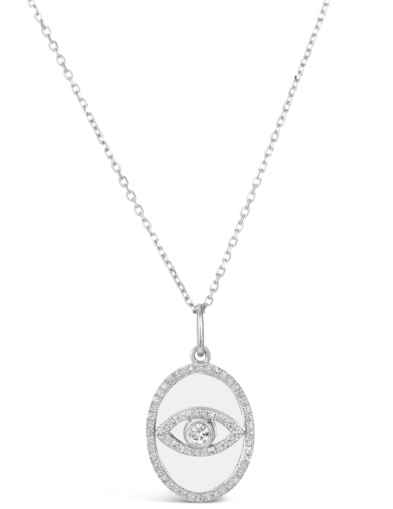 14K Evil Eye Diamond Necklace