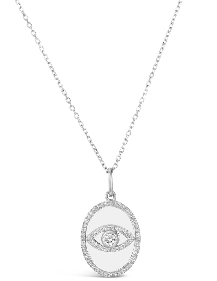 14K Evil Eye Diamond Necklace