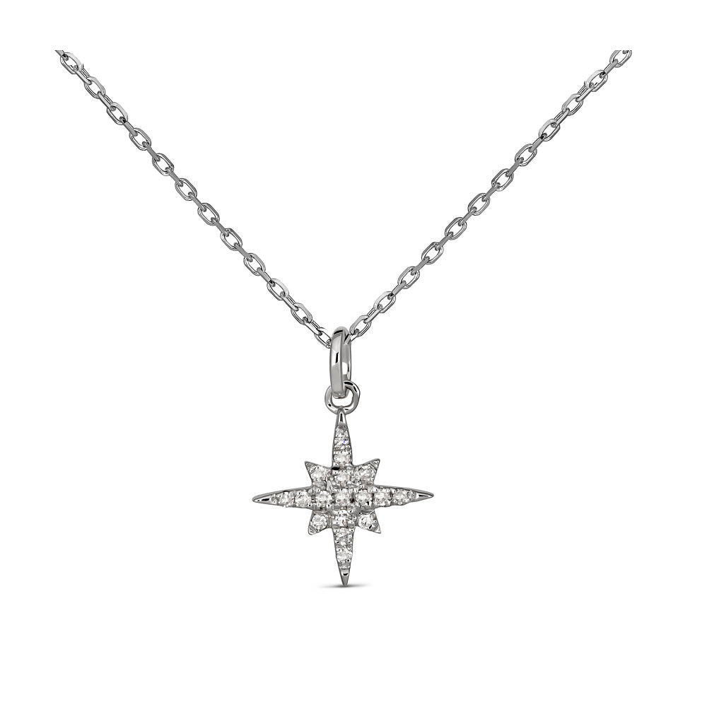 14K Gold North Star Necklace