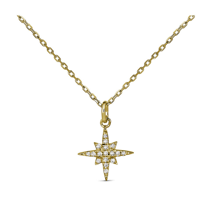 14K Gold North Star Necklace