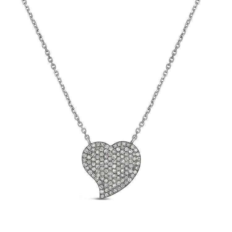 14K Gold Classic Curved Heart Necklace