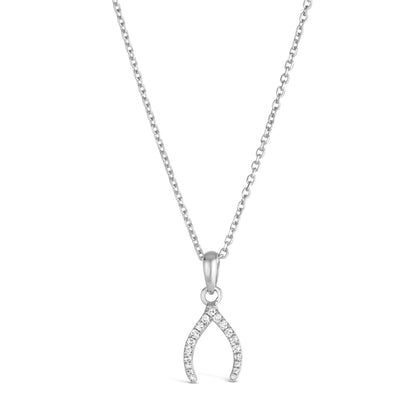 14K Gold Wishbone Necklace