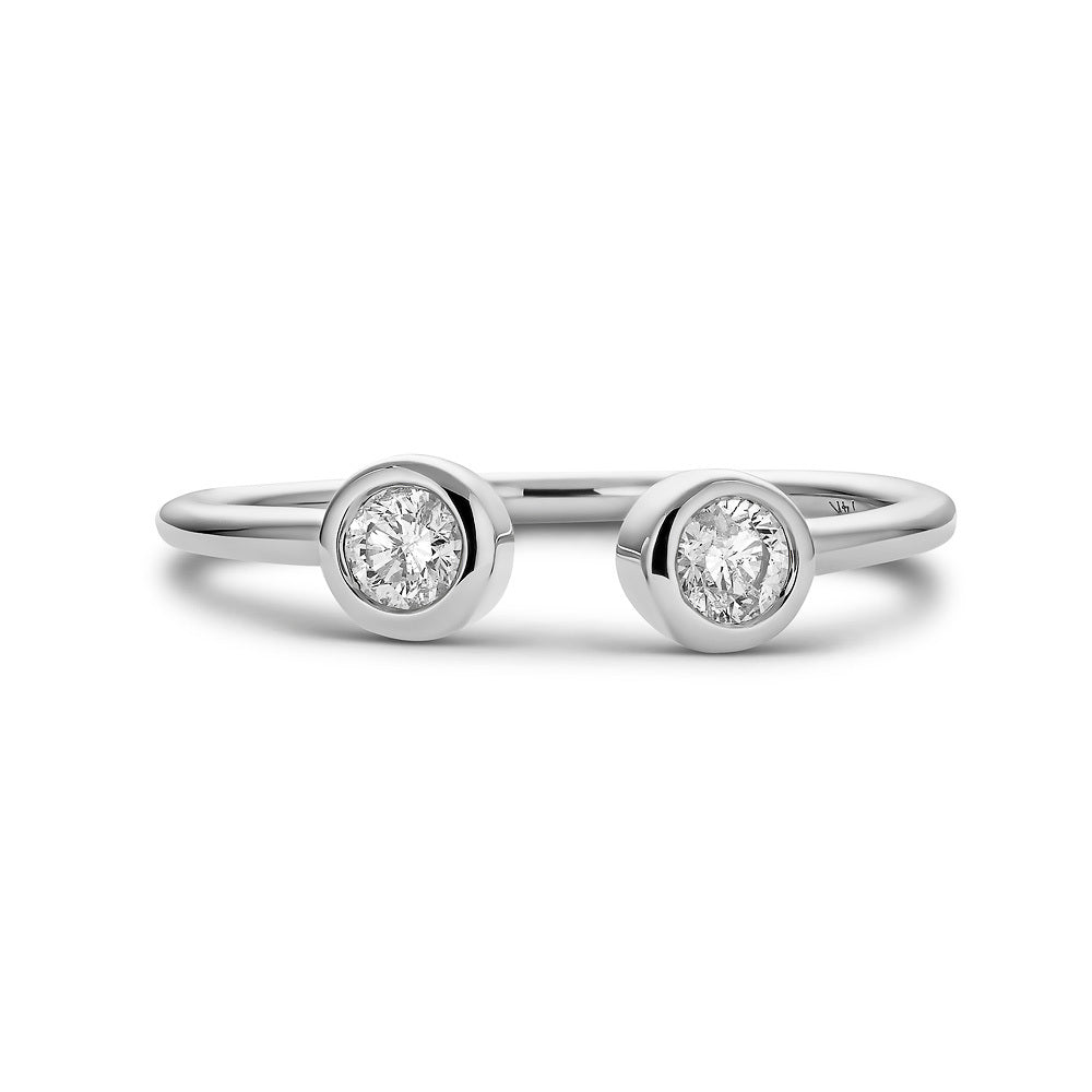 14K Bezel Duo Ring