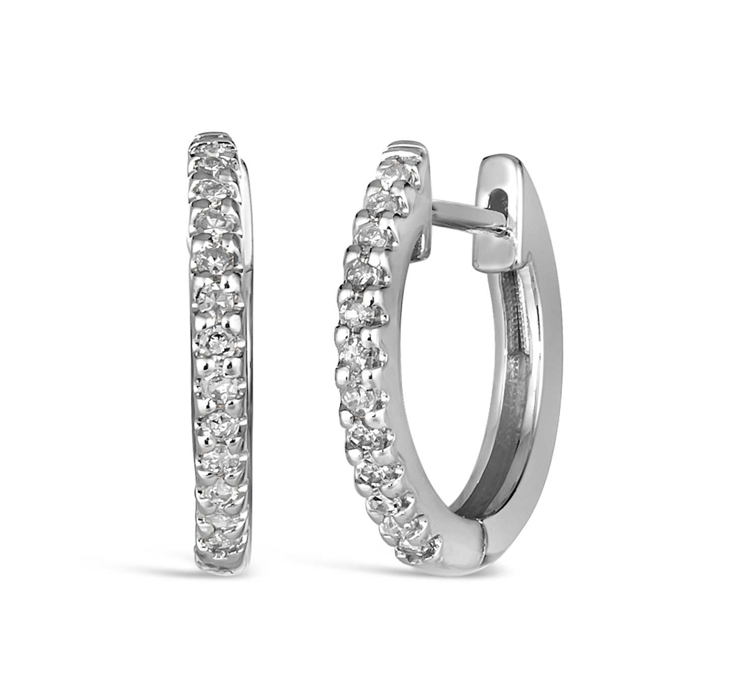 Garavelli Pave Brown Diamond Huggie Earrings | Oster Jewelers