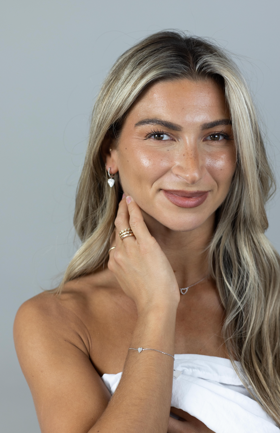 14K Diamond Heart Bracelet