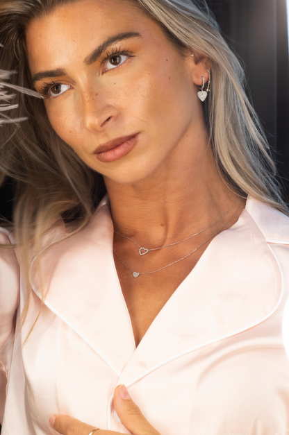 14K Gold Open Heart Necklace