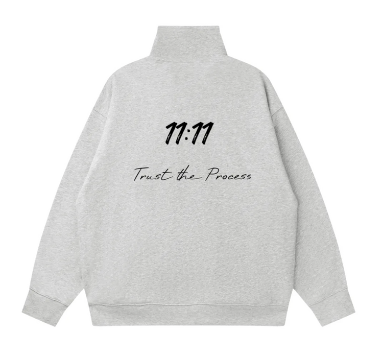 Dainty Quarter-Zip Drop Shoulder Sweatshirt