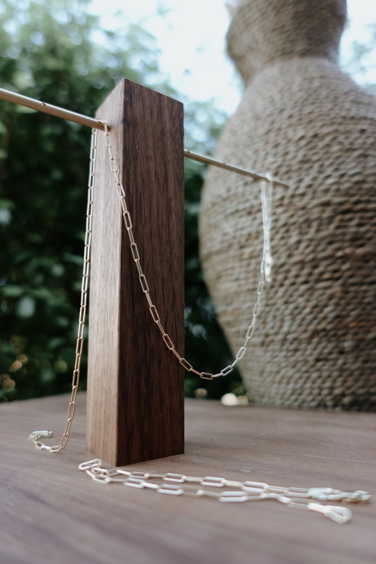 14K Gold Paper Clip Necklace