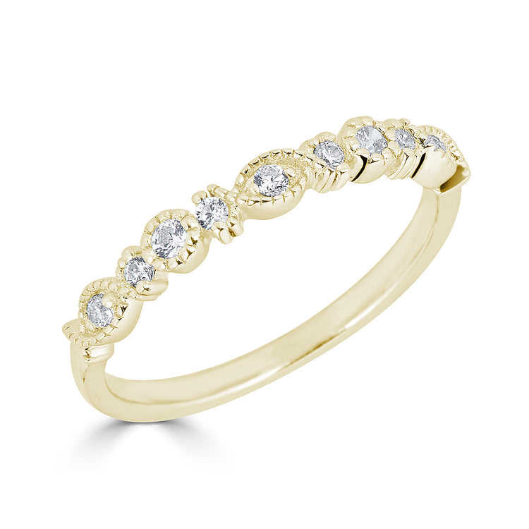 14K Multi-Shape Stackable Band